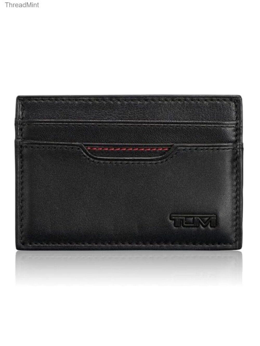 TUMI Delta Slim Card Case Wallet RFID ID Lock Full-Grain Nappa Leather